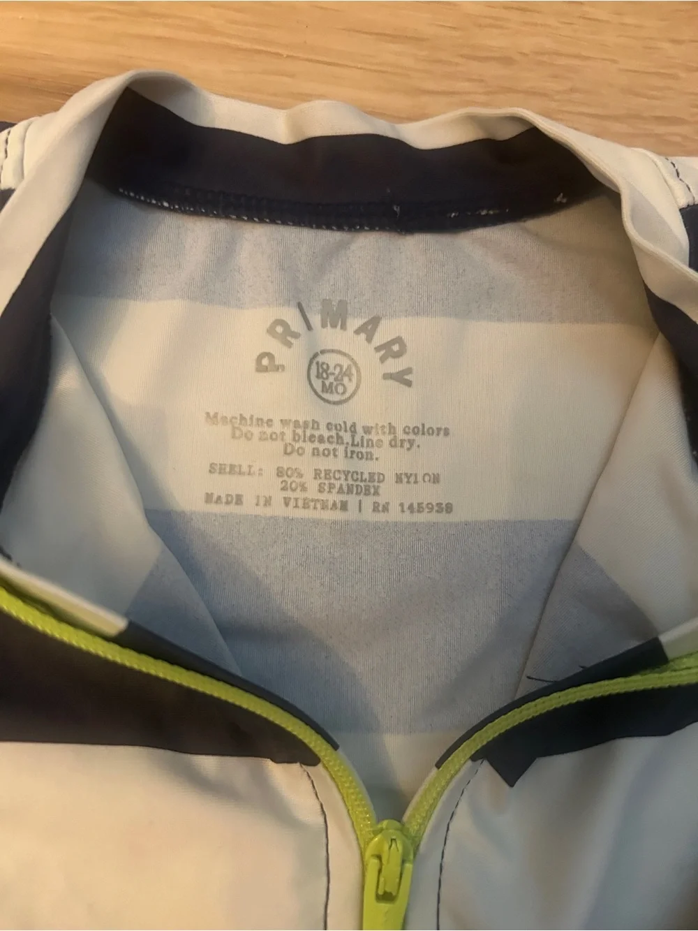 Primary swim lot size 18-24 months